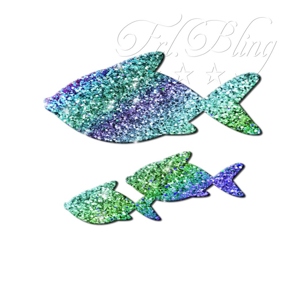 Glitzertattoos Schablonen FISCHE - ♥♥♥- Riesen Auswahl - sehr günstig! ♥